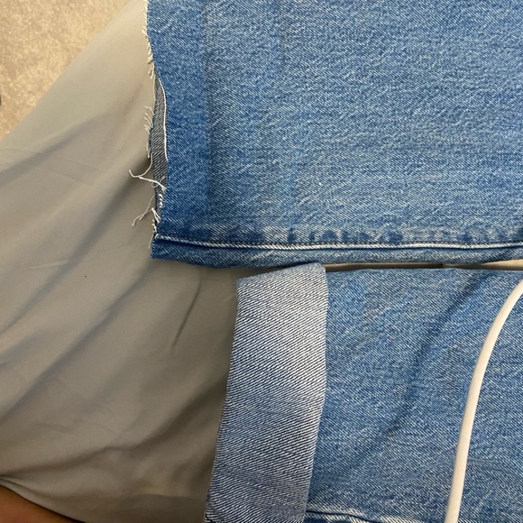 Levi’s 501 jeans (mom style) cut at bottoms, can be worn folded or straight leg. - Picture 5 of 5